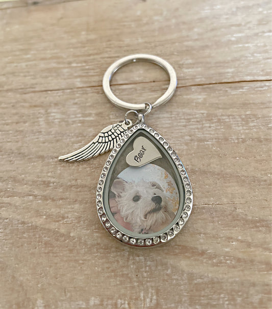 Dog Hair Memorial Keychain, Pet Hair locket, Pet Locket Keyring, Pet Fur Memorial Gift, Dog Hair keepsake, Cat Hair Keepsake, Pet Loss Gifts