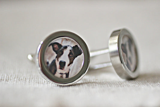 Cufflinks for Groom, Dog Dad Cuff Links, Pet Photo Cufflinks For Him Boyfriend Gift, Custom Photo Cuff Links, Mens Cufflinks, Father's Day Gift